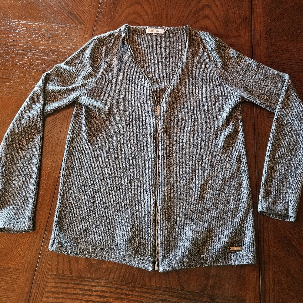 Calvin Klein Zip Up Cardigan Sweater